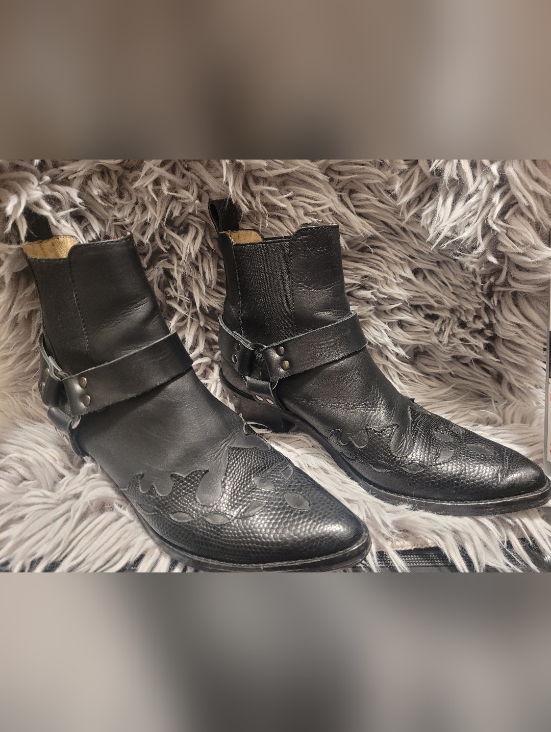 Sleek & Edgy Cowboy Biker Ankle Boot By Ivylee Copenhagen